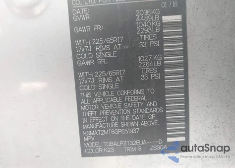 2016 Nissan Rogue S из США, поврежденный, VIN KNMAT2MT6GP651937